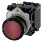 SIEMENS - SIE3SU11030AB203CA0 Pulsante, illuminato, 22 mm, rotondo, in plastica, colore rosso, 1NC, AC 110 V