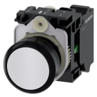 SIEMENS - SIE3SU11000AB603BA0 Pulsante, 22 mm, rotondo, in plastica, colore bianco, bottone, 1NO