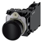 SIEMENS - SIE3SU11000AB103FA0 PULS. MOMENT.PLAST.NERO 1NO+1NC MOLLA