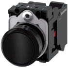 SIEMENS - SIE3SU11000AB103CA0 Pulsante, 22 mm, rotondo, in plastica, colore nero, bottone, 1NC