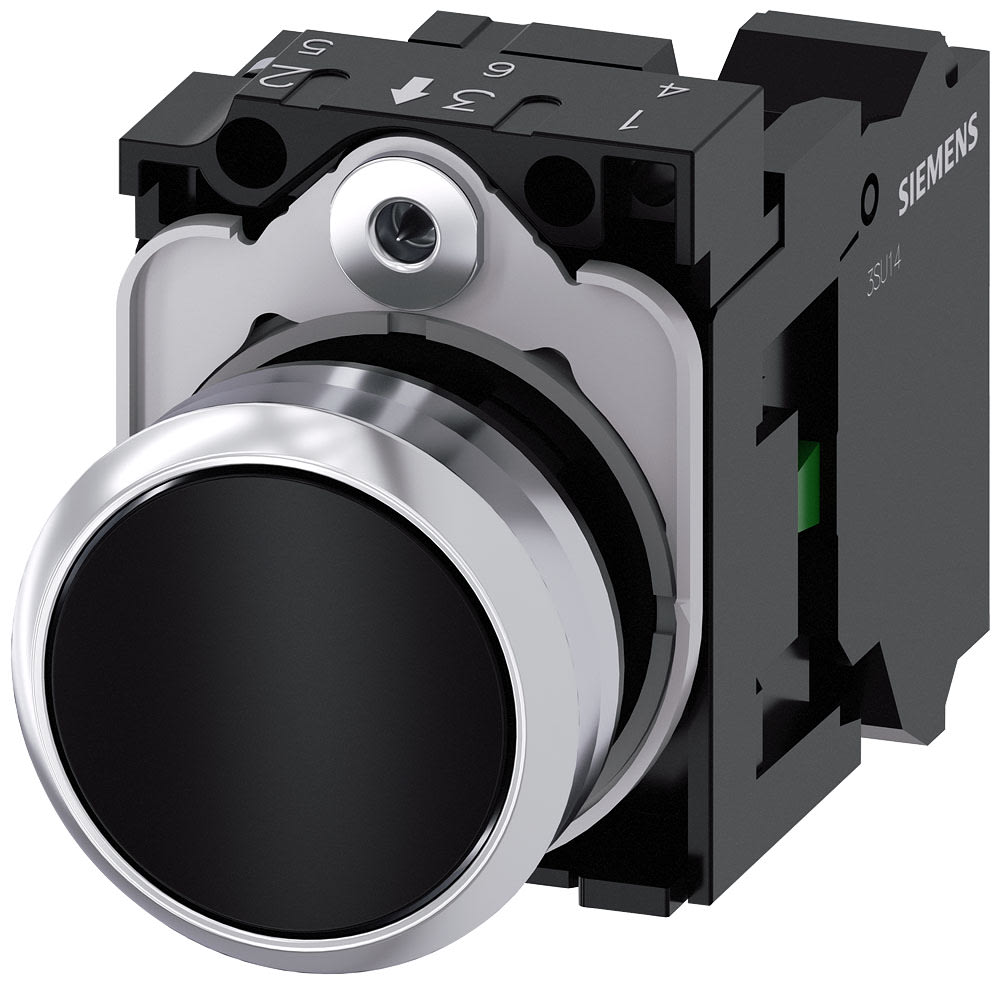 SIEMENS - SIE3SU11500AB103BA0 PULS. PIATTO NERO MOLLA 1NA