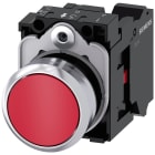 SIEMENS - SIE3SU11500AB203CA0 Pulsante, 22 mm, rotondo, in metallo lucido, colore rosso, bottone, 1NC