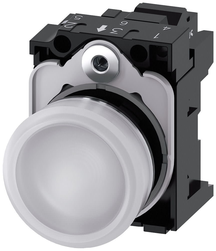 SIEMENS - SIE3SU11526AA603AA0 IND.LUM.BIANCO LENTE LISC.MOLL.LED 24V D
