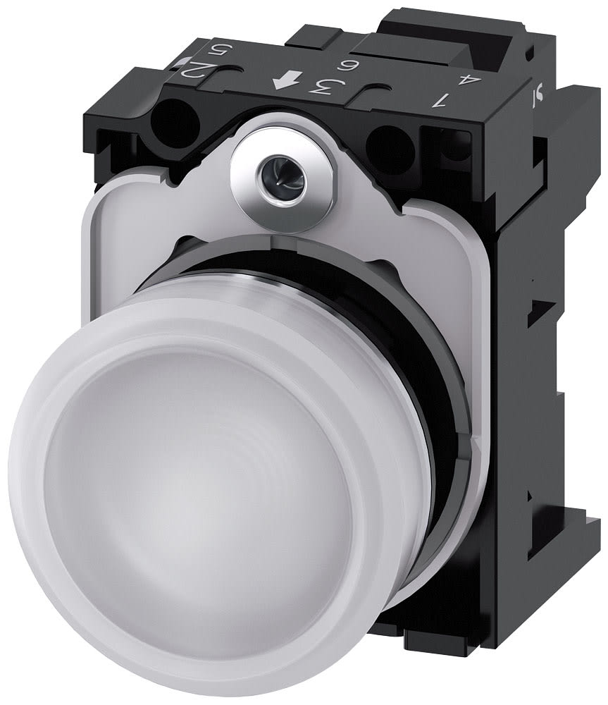 SIEMENS - SIE3SU11566AA603AA0 IND.LUM.BIANC.LENTE LISC.MOLL.LED 230V A