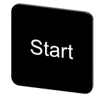 SIEMENS - SIE3SU19000AF160DT0 Targhetta identificativa 22 x 22 mm, colore nero, iscrizione: Start