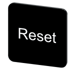 SIEMENS - SIE3SU19000AF160DU0 Targhetta identificativa 22 x 22 mm, colore nero, iscrizione: Reset