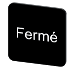 SIEMENS - SIE3SU19000AF160GK0 TARGH.ADES. NERA 22X22MM SCRIT. FERME