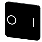 SIEMENS - SIE3SU19000AF160QG0 TARGH.ADES. NERA ORIZ. 22X22MM SIMB O I