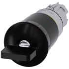 SIEMENS - SIE3SU10501HU100AA0 Pulsante a fungo, 22 mm, rotondo, in metallo, lucido, nero, con serratura Siemens