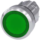 SIEMENS - SIE3SU10510AA400AA0 Pulsante, illuminato, 22 mm, rotondo, in metallo lucido, colore verde, bottone: