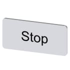 SIEMENS - SIE3SU19000AC810DS0 TARGH.ADES. ARG. 12,5X27MM SCRIT. STOP