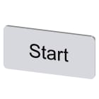 SIEMENS - SIE3SU19000AC810DT0 Targhetta identificativa 12,5 x 27 mm, colore argento, iscrizione: Start