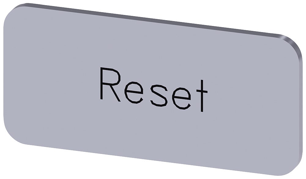 SIEMENS - SIE3SU19000AC810DU0 TARGH.ADES. ARG. 12,5X27MM SCRIT. RESET