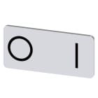 SIEMENS - SIE3SU19000AC810QG0 Targhetta identificativa 12,5 x 27 mm, colore argento, simbolo: O* I