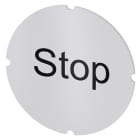 SIEMENS - SIE3SU19000AB710DS0 Inserto piatto per pulsante luminoso, rotondo, colore opalescente, iscrizione: Stop