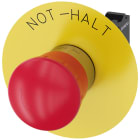 SIEMENS - SIE3SU11501HB203PH0 Pulsante a fungo di ARRESTO DI EMERGENZA, 22 mm, rotondo, in metallo lucido, colore rosso, 1NC, 1NC