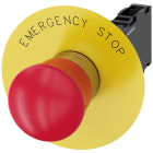 SIEMENS - SIE3SU11501HB201FG0 Pulsante a fungo di ARRESTO DI EMERGENZA, 22 mm, rotondo, in metallo lucido, colore rosso, 1NO+1NC