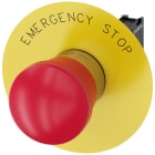 SIEMENS - SIE3SU11501HA201CG0 Pulsante a fungo di ARRESTO DI EMERGENZA, 22 mm, rotondo, in metallo lucido, colore rosso, 1NC