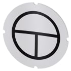 SIEMENS - SIE3SU19000AB710RN0 Inserto piatto per pulsante luminoso, rotondo, colore opalescente, simbolo: ON-OFF ad impulso