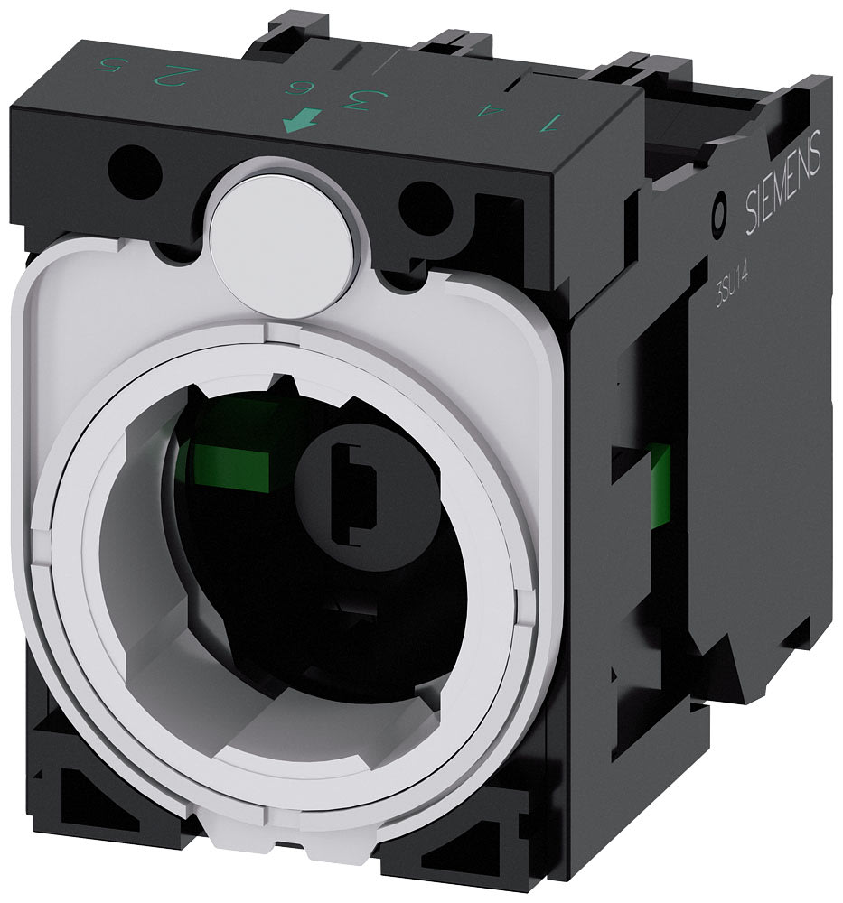 SIEMENS - SIE3SU15011AG401NA0 SUPP.FISS.CON LED VERDE 6-24V UC-1NA-1NA