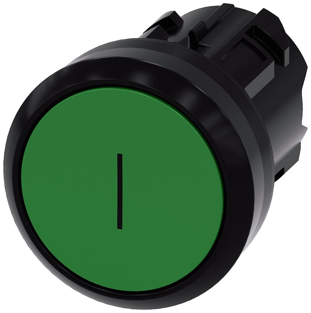 SIEMENS - SIE3SU10000AB400AC0 PULS. PIATTO VERDE SCRITTA I