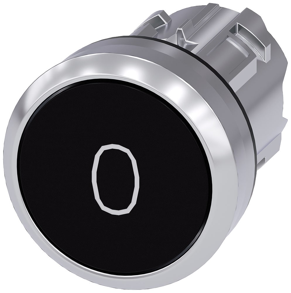SIEMENS - SIE3SU10500AB100AD0 PULS. PIATTO NERO SCRITTA O