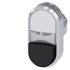 SIEMENS - SIE3SU10513BB610AA0 PULS.LUM.DOPPIO PIATTO BIANCO-SPORG.NERO