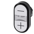 SIEMENS - SIE3SU10013AB660AL0 PULS.LUM.DOPPIO PIATTO BIANCO-BIANCO +,