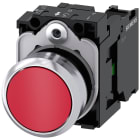 SIEMENS - SIE3SU11500AB201BA0 Pulsante, 22 mm, rotondo, in metallo lucido, colore rosso, bottone, 1NO