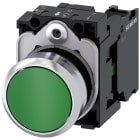 SIEMENS - SIE3SU11500AB401BA0 Pulsante, 22 mm, rotondo, in metallo lucido, colore verde, bottone, 1NO