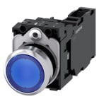 SIEMENS - SIE3SU11520AB501FA0 PULS.LUM.MET.BLU MOMENT 1NO+1NC LED24V V