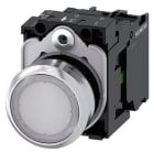 SIEMENS - SIE3SU11560AB601BA0 PULS.LUM.PIATTO BIANCO LED 230V AC 1NA