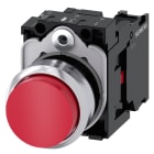 SIEMENS - SIE3SU11500BB201CA0 Pulsante, 22 mm, rotondo, in metallo lucido, colore rosso, bottone, 1NC