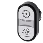 SIEMENS - SIE3SU10013AB660AP0 PULS.LUM.DOPPIO PIATTO BIANCO-BIANCO