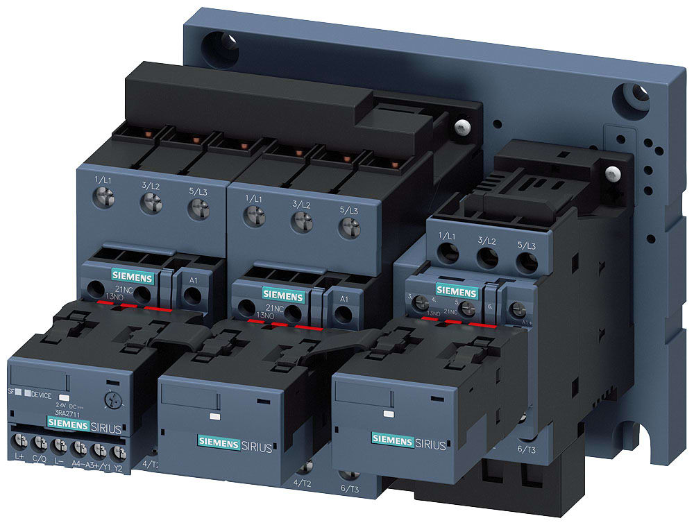 SIEMENS - SIE3RA24368XE321NB3 Teleavviatore stella-triangolo con I/O-Link AC-3: 45 kW/400 V AC/DC 20 ... 33 V, 3NO+3NC