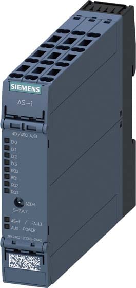 SIEMENS - SIE3RK24022CG002AA2 Modulo ASi SlimLine Compact A/B Slave 4DI/4RQ, IP20, 4 x ingressi per sensori a 3 conduttori