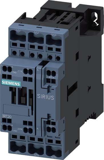 SIEMENS - SIE3RT20272NF30 Contattore, AC-3e, 32 A/15 kW/400 V, a 3 poli, AC/DC 95 ... 130 V, 1NO+1NC, morsetti a molla