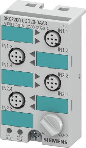 SIEMENS - SIE3RK22000DQ200AA3 Modulo compatto AS-Interface K45, slave A/B, IP67, digitale, 8 ingressi