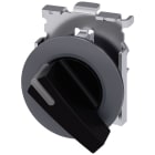 SIEMENS - SIE3SU10622EF100AA0 Selettore, illuminabile, 30 mm, rotondo, in metallo opaco, colore nero, selettore lungo