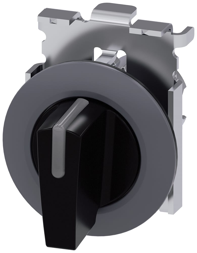 SIEMENS - SIE3SU10622DM100AA0 SEL.LUM 30MM LEVA NERO 3POS MOMENT