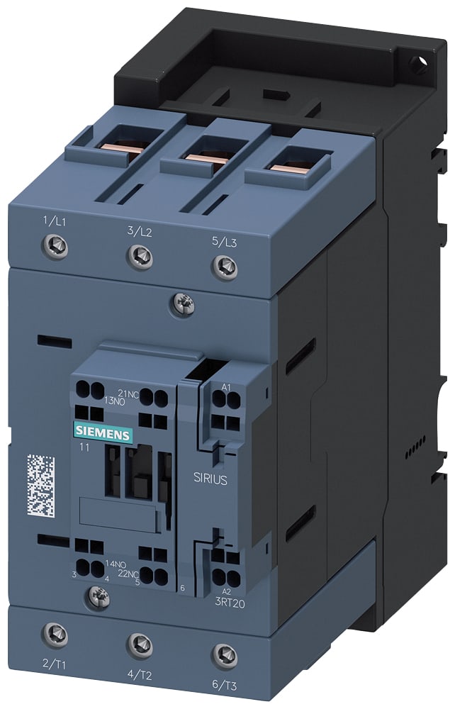 SIEMENS - SIE3RT20453AP00 Contattore, AC-3e, 80 A/37 kW/400 V, a 3 poli, AC 230 V/50 Hz, 1NO+1NC, morsetti a vite/morsetti a molla