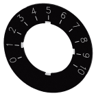 SIEMENS - SIE3SU19000BG160SA0 Targhetta identificativa per potenziometro, colore nero, iscrizione di colore bianco, 0 ... 10