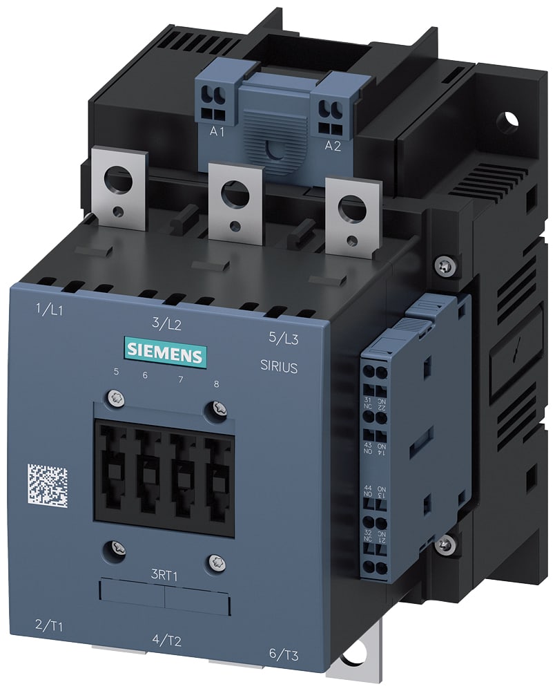 SIEMENS - SIE3RT10552AB36 Contattore, AC-3e, 150 A/75 kW/400 V, a 3 poli, AC/DC 23 ... 26 V, 2NO+2NC, sbarra di collegamento/morsetti a molla