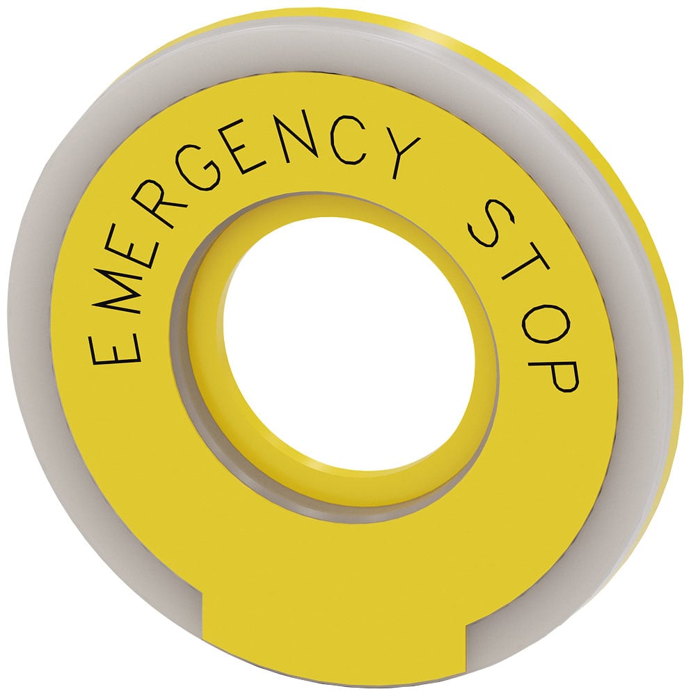 SIEMENS - SIE3SU19010BD310DA0 ETICHETTA EMERGENCY STOP ILLUMINABILE