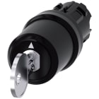 SIEMENS - SIE3SU10005JL010AA0 Selettore a chiave Siemens, C, con controllo, 22 mm, rotondo, in plastica, estrazione O