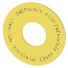 SIEMENS - SIE3SU19000BN310NC0 Disco targhetta per ARRESTO DI EMERGENZA, colore giallo, senza iscrizione, diametro esterno 60 mm