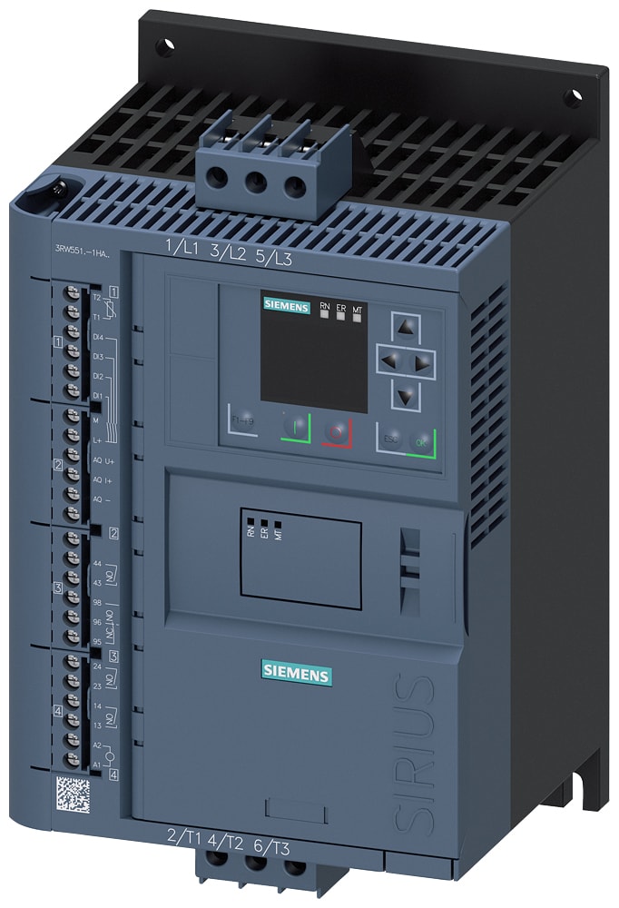 SIEMENS - SIE3RW55151HA14 SIRIUS softstarter 200 ... 480 V 25 A, AC 110 ... 250 V morsetti a vite