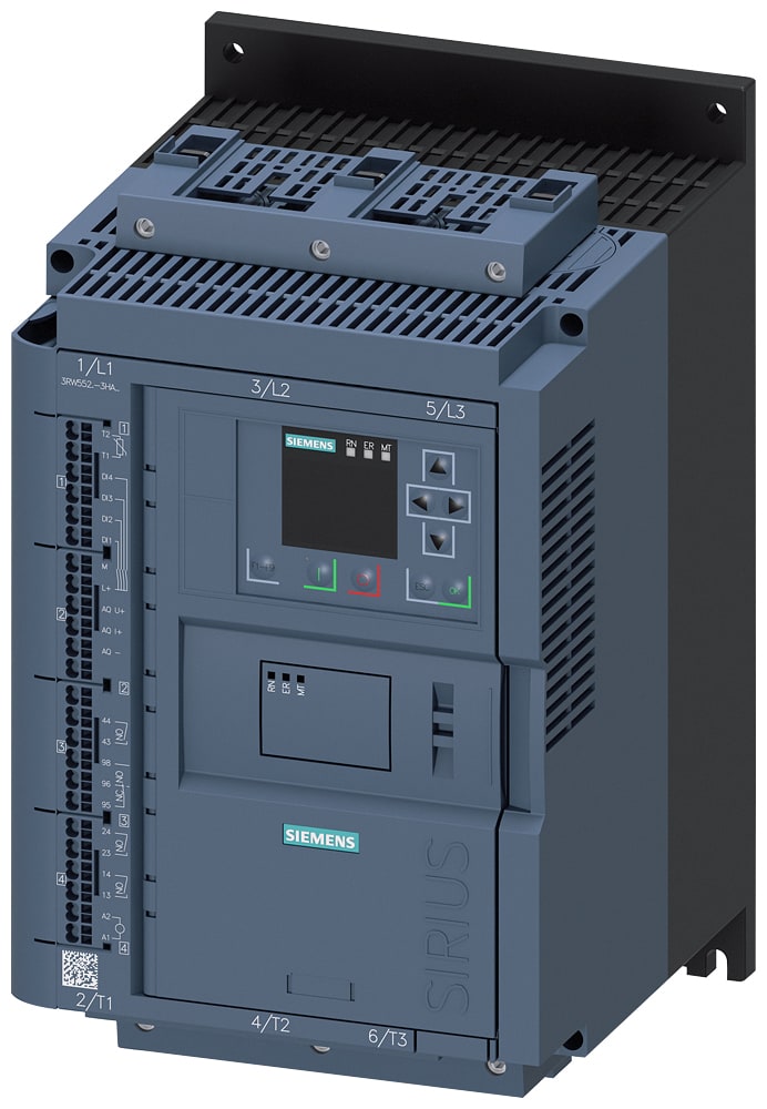 SIEMENS - SIE3RW55263HA14 SIRIUS softstarter 200 ... 480 V 77 A, AC 110 ... 250 V morsetti a molla
