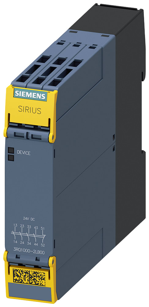 SIEMENS - SIE3RQ10002LB00 Morsetti dinterfaccia a relè a guida forzata, 4NO+1NC, AC/DC 24 V, morsetti a molla, SIL 2/PL c