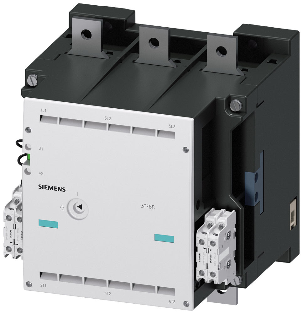 SIEMENS - SIE3TF68448CQ7 Contattore gr. costr. 14, a 3 poli, AC-3, 335 kW, 400/380 V (1000 V) (4NO+4NC)